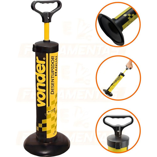 Desentupidor Manual De Vaso Pia Bomba Sucção 180mm Multiuso - Home & Living