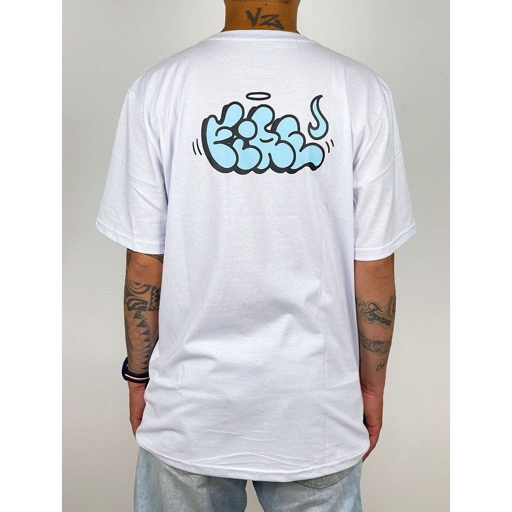 Camiseta Unissex Oversized Plus Size Feminina Masculina 100% Algodão Moda Streetwear Skatista Fire Angel  Envio Imediato