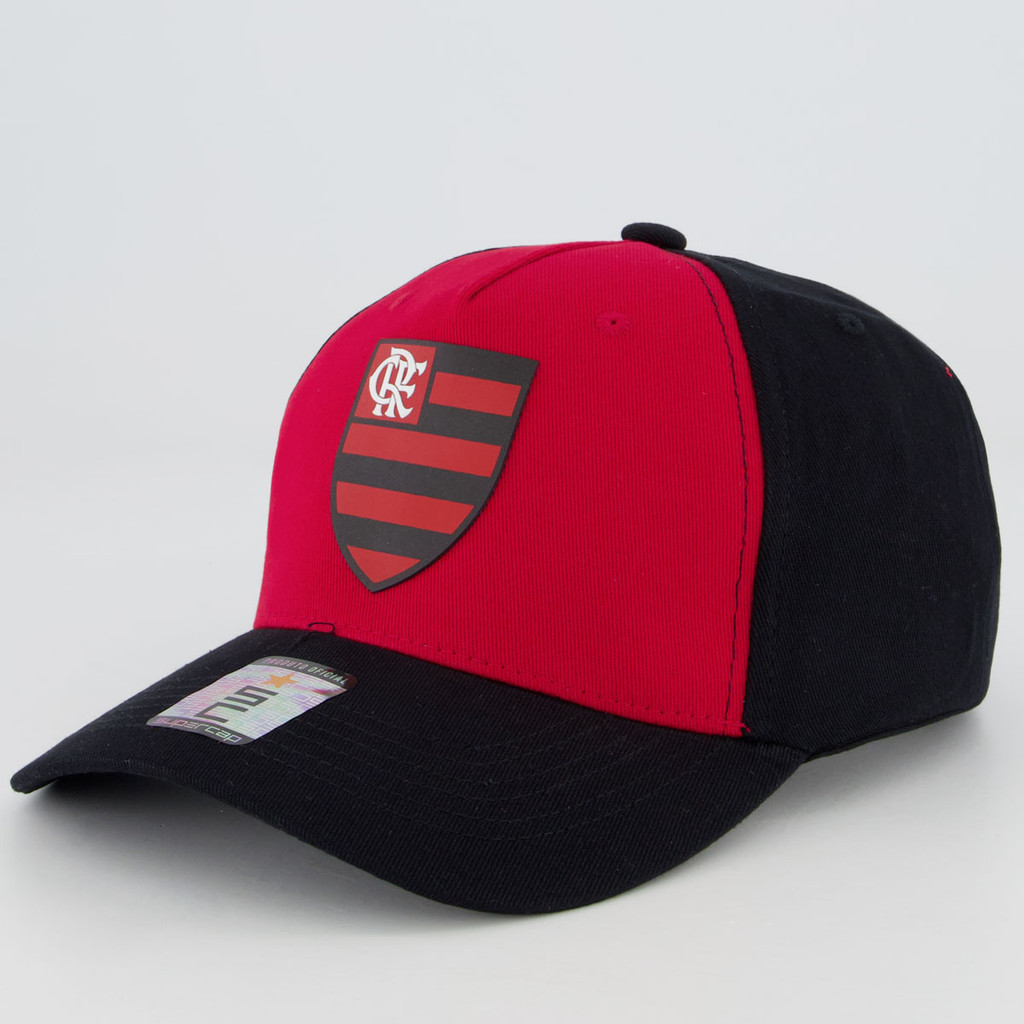 Boné Flamengo Escudo Zico Preto e Vermelho em Oferta na Shopee