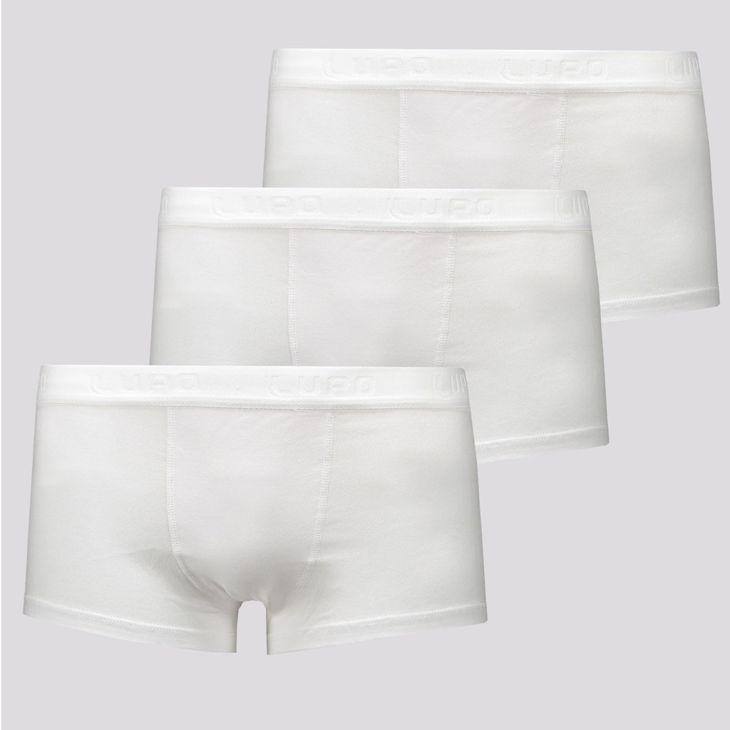 Kit de 3 Cuecas Lupo Algodão Com Elastano Branca em Oferta na Shopee