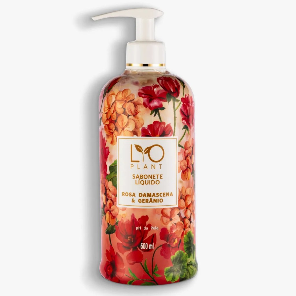 Mahogany Lyoplant Rosa Damascena e Geranio - Sabonete Liquido 600ml - Beauty