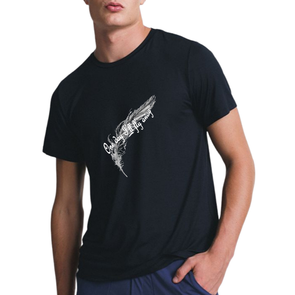 Camiseta Unissex Estampada One Day I'll Fly Away Camisa Masculina T-Shirt Feminina Baby Look Algodão