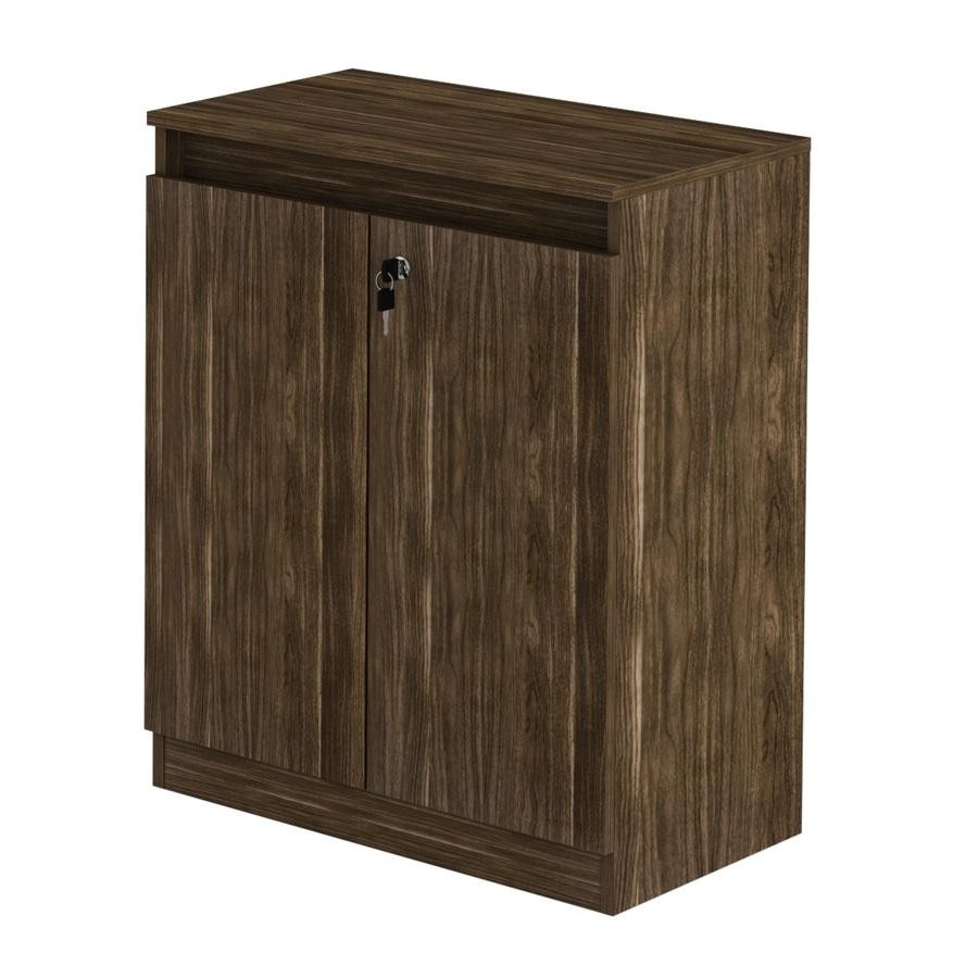 Balcão Com Chave Escritório Home Office 2 Portas prateleira Nogal