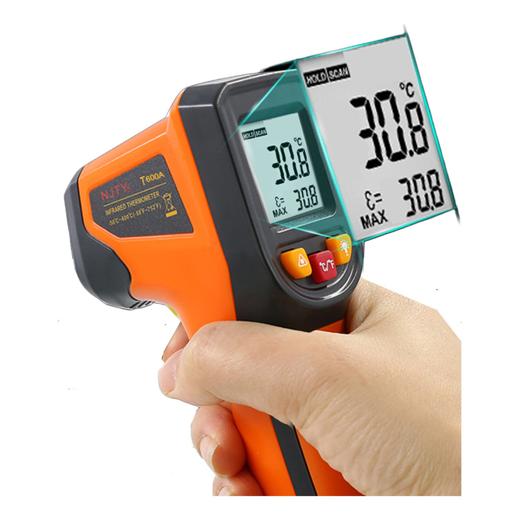 Termometro Laser Profissional -50° 400°c Uso Industrial e Culinario Medições Precisas Facil de Usar