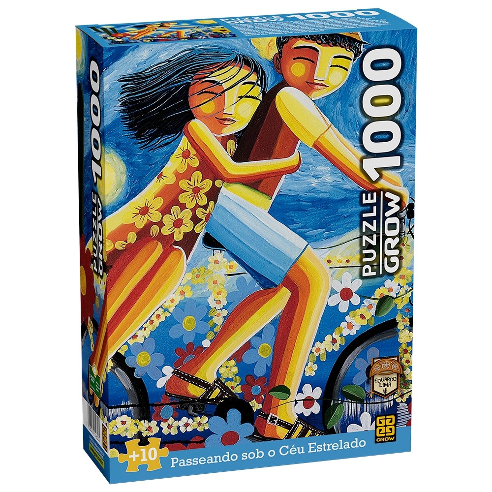 QUEBRA CABEÇA PASSEANDO SOB O CÉU ESTRELADO EDUARDO LIMA 1000 PEÇAS GROW QUADRO JOGO ARTE PUZZLE em Oferta na Shopee