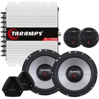 Kit Modulo Taramps Tl1500 390w + Kit Duas Vias Bomber em Oferta na Shopee