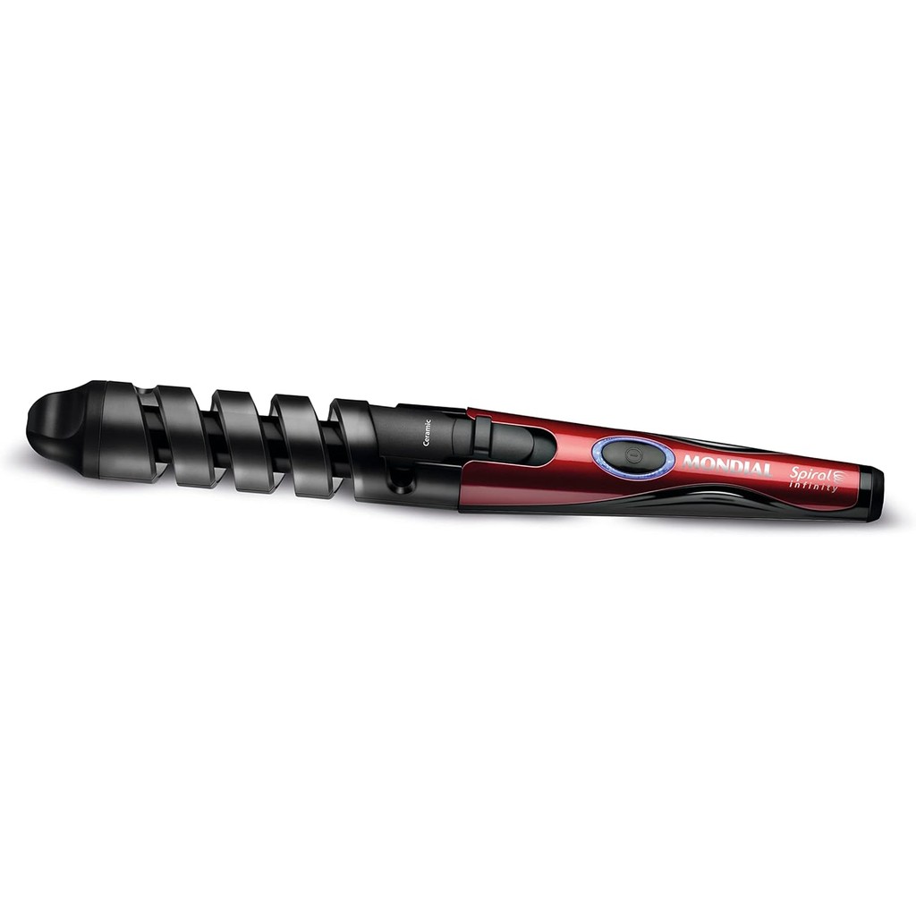 Modelador de Cacho Mondial Spiral Infinity 15W Vermelho Preto Bivolt EM-05