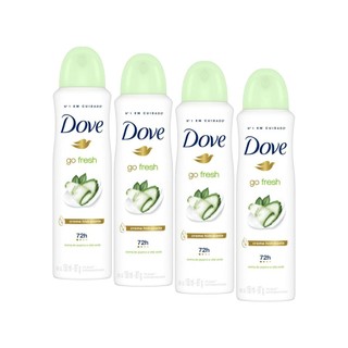 Kit 4 Desodorantes Antitranspirante Dove Go Fresh Pepino e Chá Verde 150ml cada em Oferta na Shopee