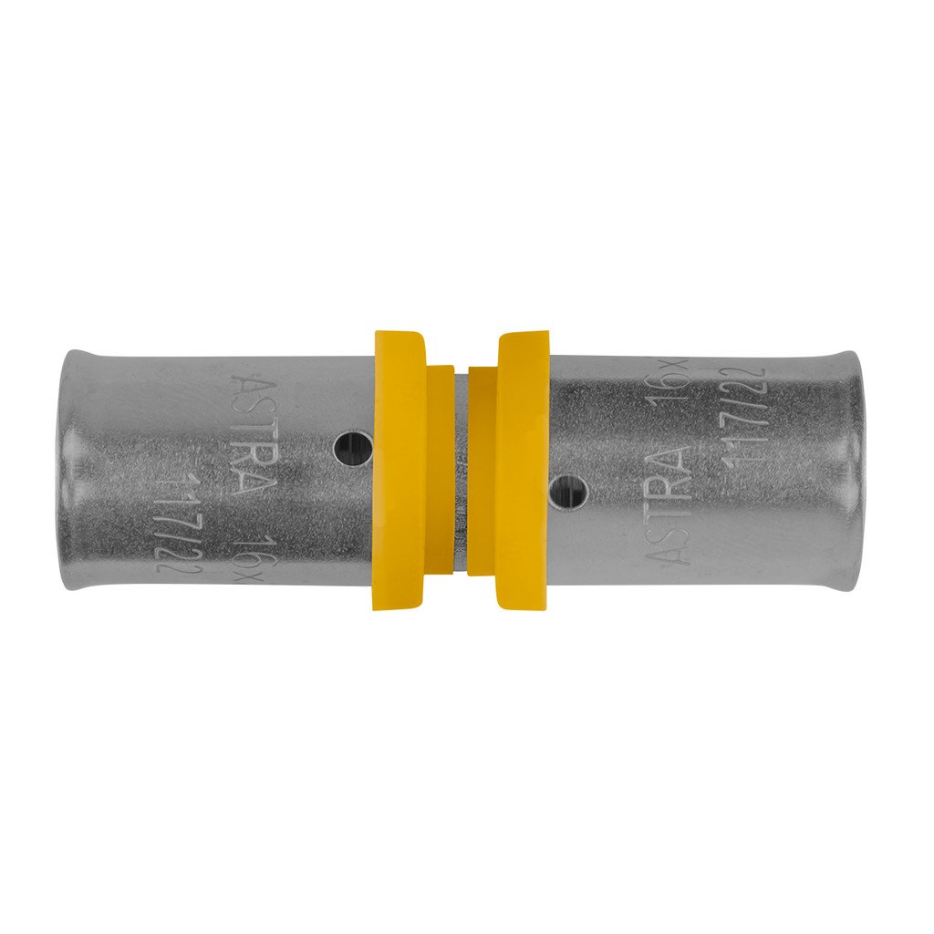 União Metal P/ Tubo Gás Pex Multicamadas 16mm X 16mm Encanamento GN GLP