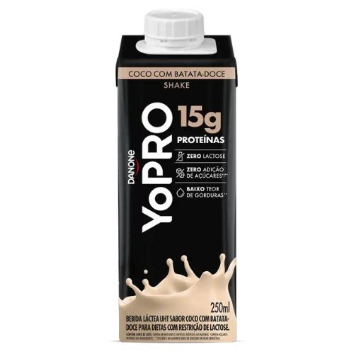 Bebida Láctea Yopro 15g de Proteína 250ml Batata Doce e Côco em Oferta na Shopee