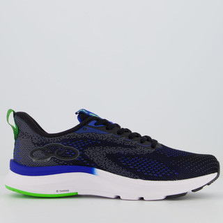Tênis Olympikus Veloz 2 Preto Azul e Verde em Oferta na Shopee