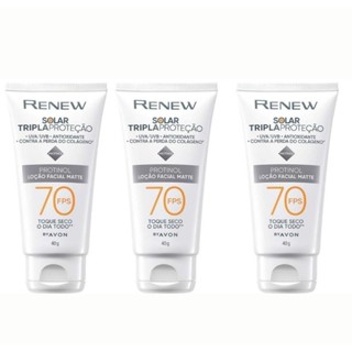 Kit com 03 Protetores Solar Renew FPS 70 - 40g em Oferta na Shopee