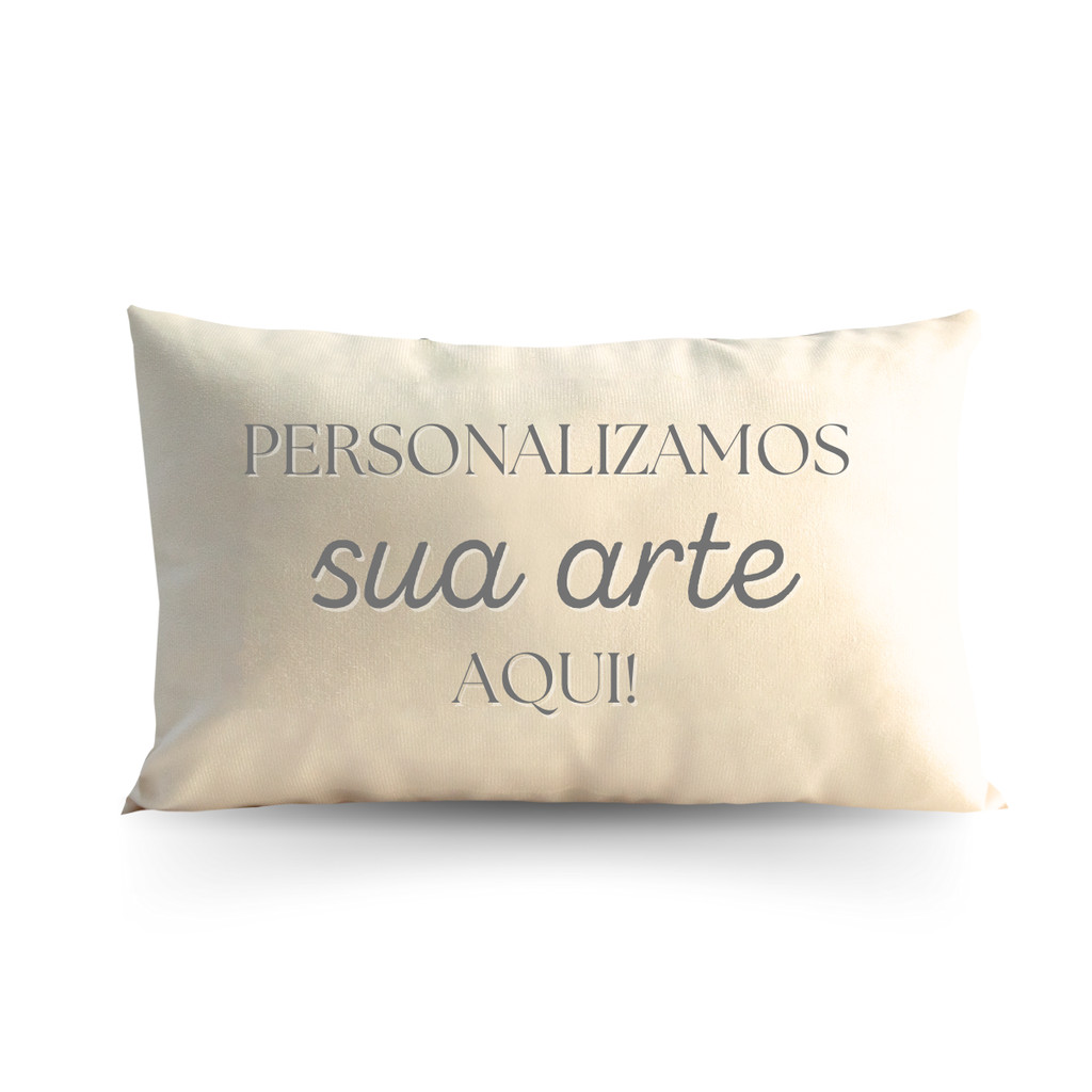 Almofada Baguete Personalizada Fotos/Desenhos/Frases Sublimação Suede