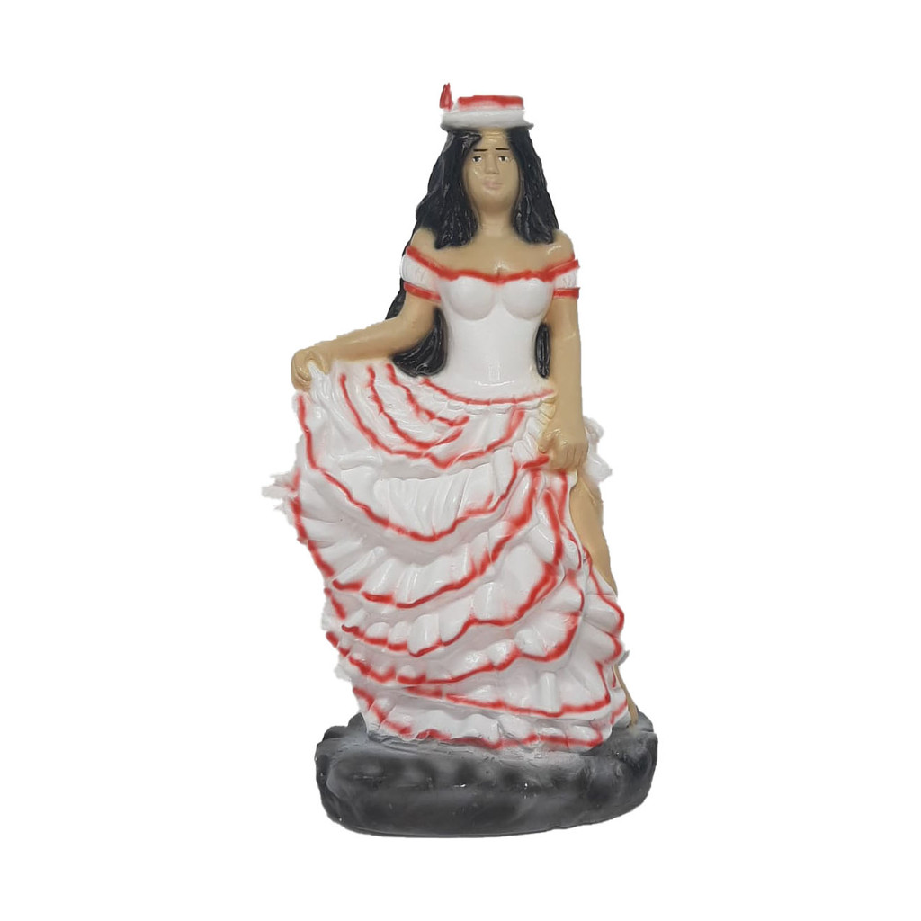 Escultura Estatueta Estátua Pombagira Maria Navalha Umbanda Candomblé Imagem Em Gesso 25cm Altar Congá Porteira Tronqueira