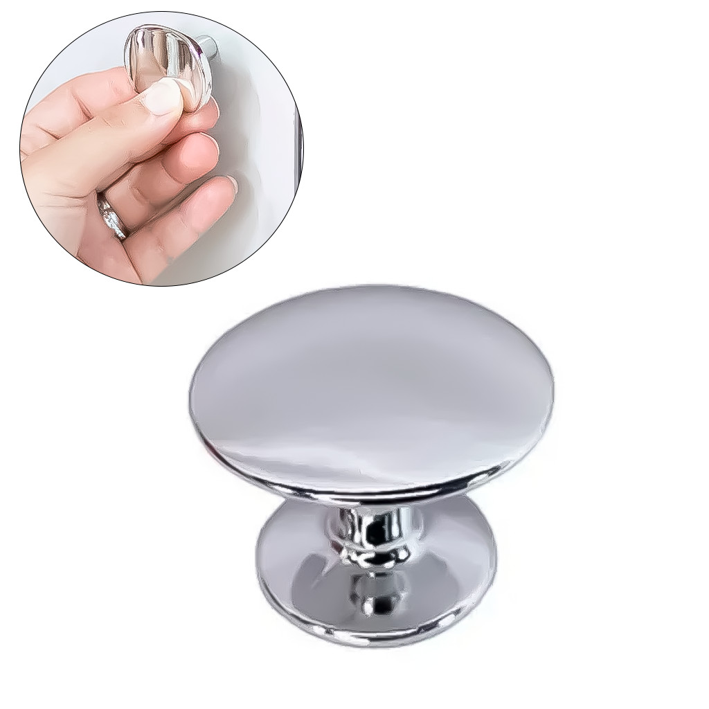 Puxador Ponto Redondo Zamac Unifuro Cromado  Rosca M4 em Oferta na Shopee