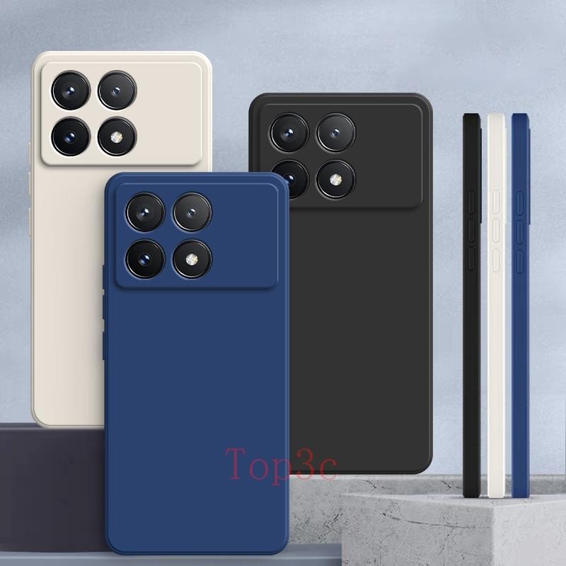 Capinha Poco X6 Pro 5G , Cor Sólida Protetora De silicone anti-Queda De Lisa Simples YT