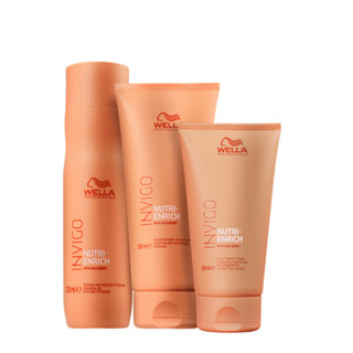 Wella Professionals Invigo Nutri-Enrich Shampoo 250ml+Condicionador 200ml+Leave-in Antifrizz 150ml em Oferta na Shopee