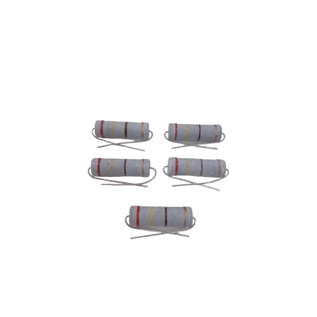 05 Resistores de Potência 5W 5% 240R Filme de Carbono