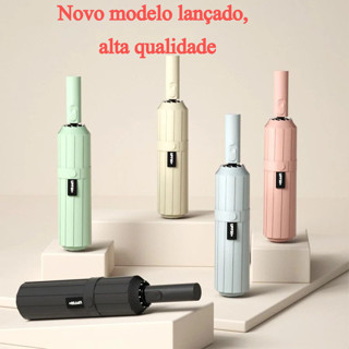 Guarda Chuva Automático com 12 molduras Abre E Fecha Reforçado Contra Vento Proteção Solar Blackout em Oferta na Shopee