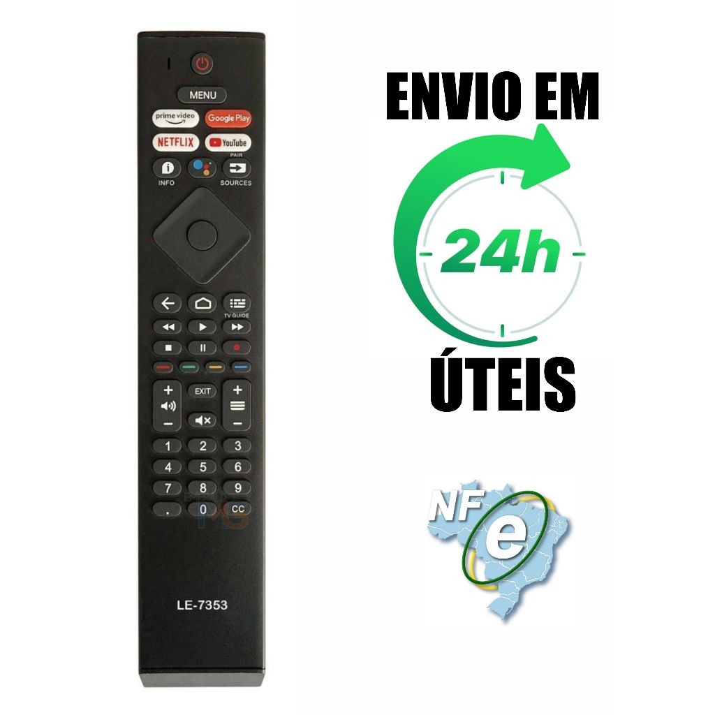 Controle Remoto Para Tv Philips Smart Uhd 4k Led 50pug7406 50pug7408 43pug7406 43pug7408 em Oferta na Shopee