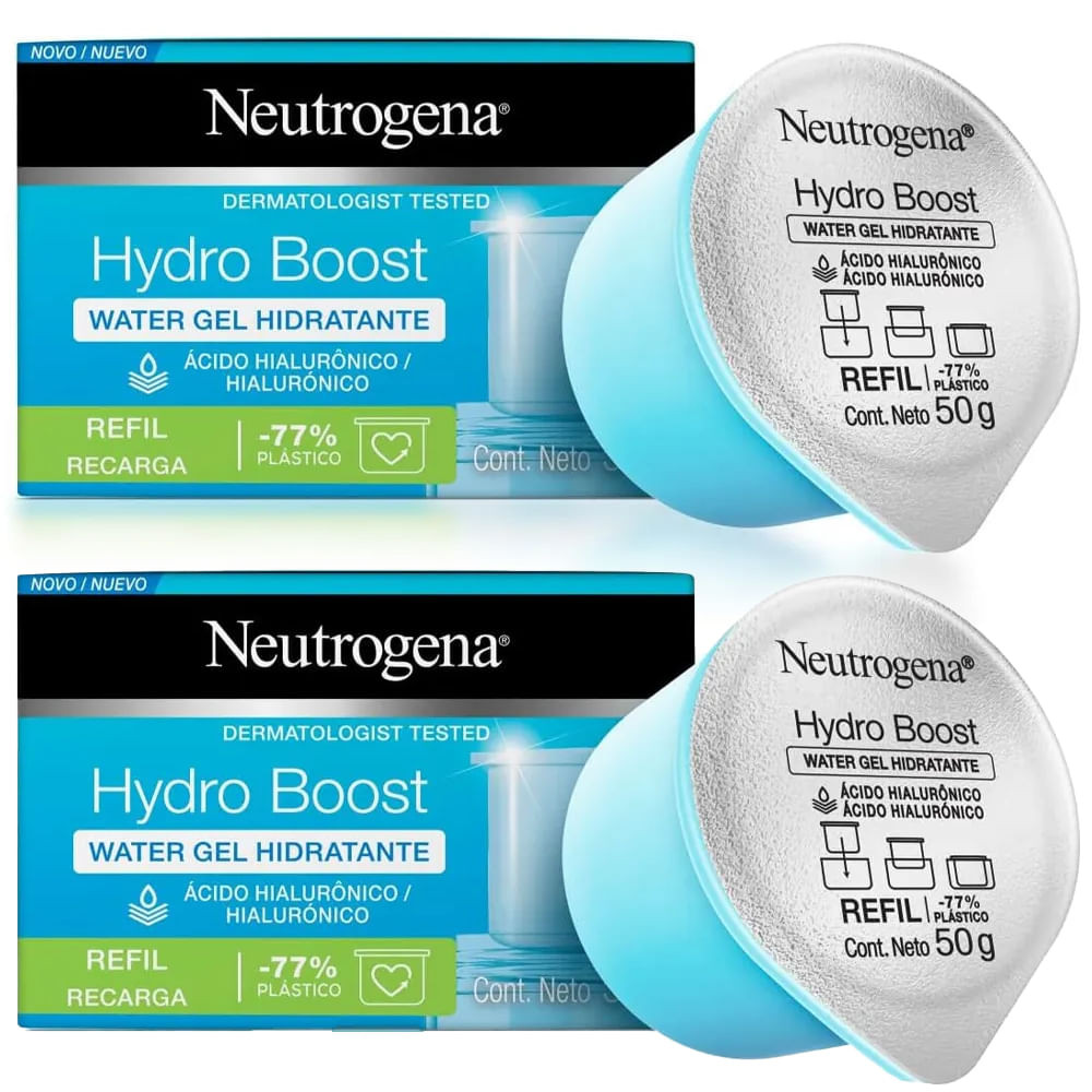 Kit Hidratante Facial Neutrogena Hydro Boost Water Gel Refil 50g - 2 Unidades - Beauty