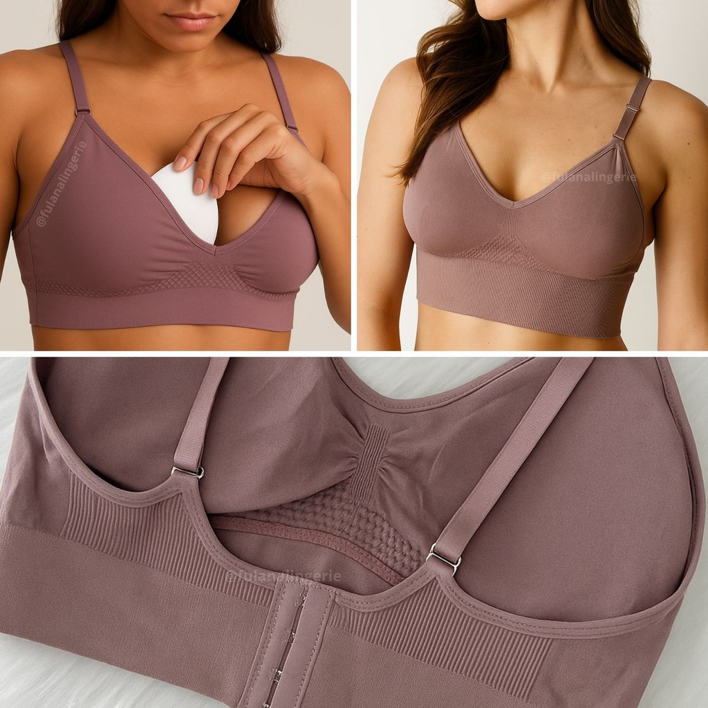 Kit 3 Sutiãs De Alcinha Com Bojo Removível Sustentação - Sutia Import