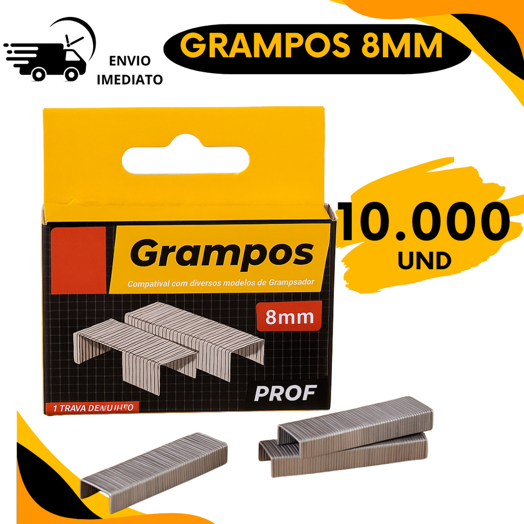 Grampo Para Grampeador Tapeceiro 8mm Grampos Grampo Reforçado Madeira Estofado
