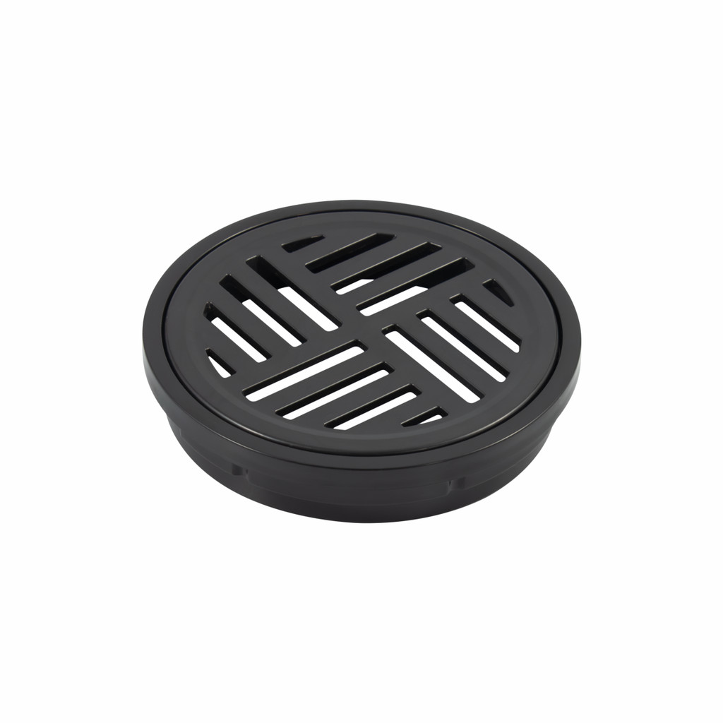 Ralo De Banheiro Com Porta Grelhas 10x10 Redondo Abs Preto