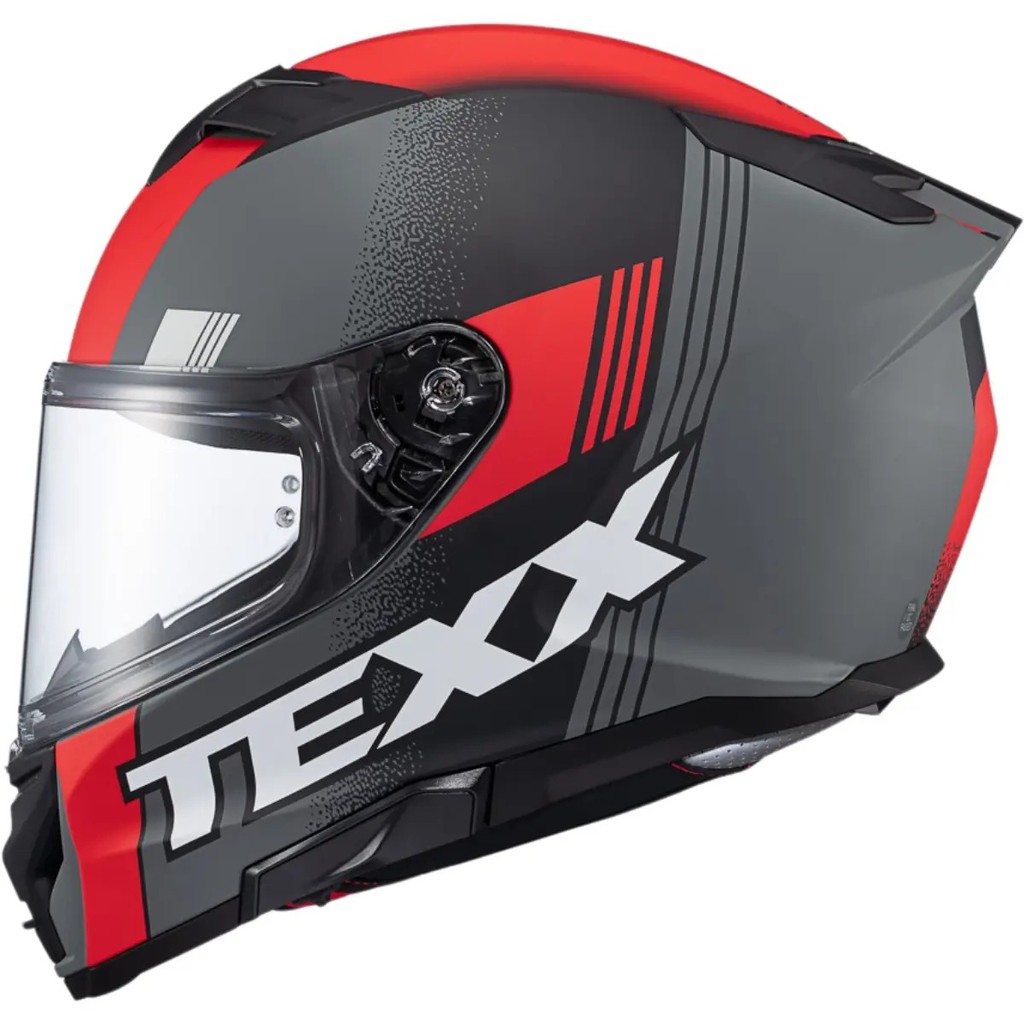 Capacete Texx Kaiman Track Vermelho Cinza Fosco C/ Óculos em Oferta na Shopee
