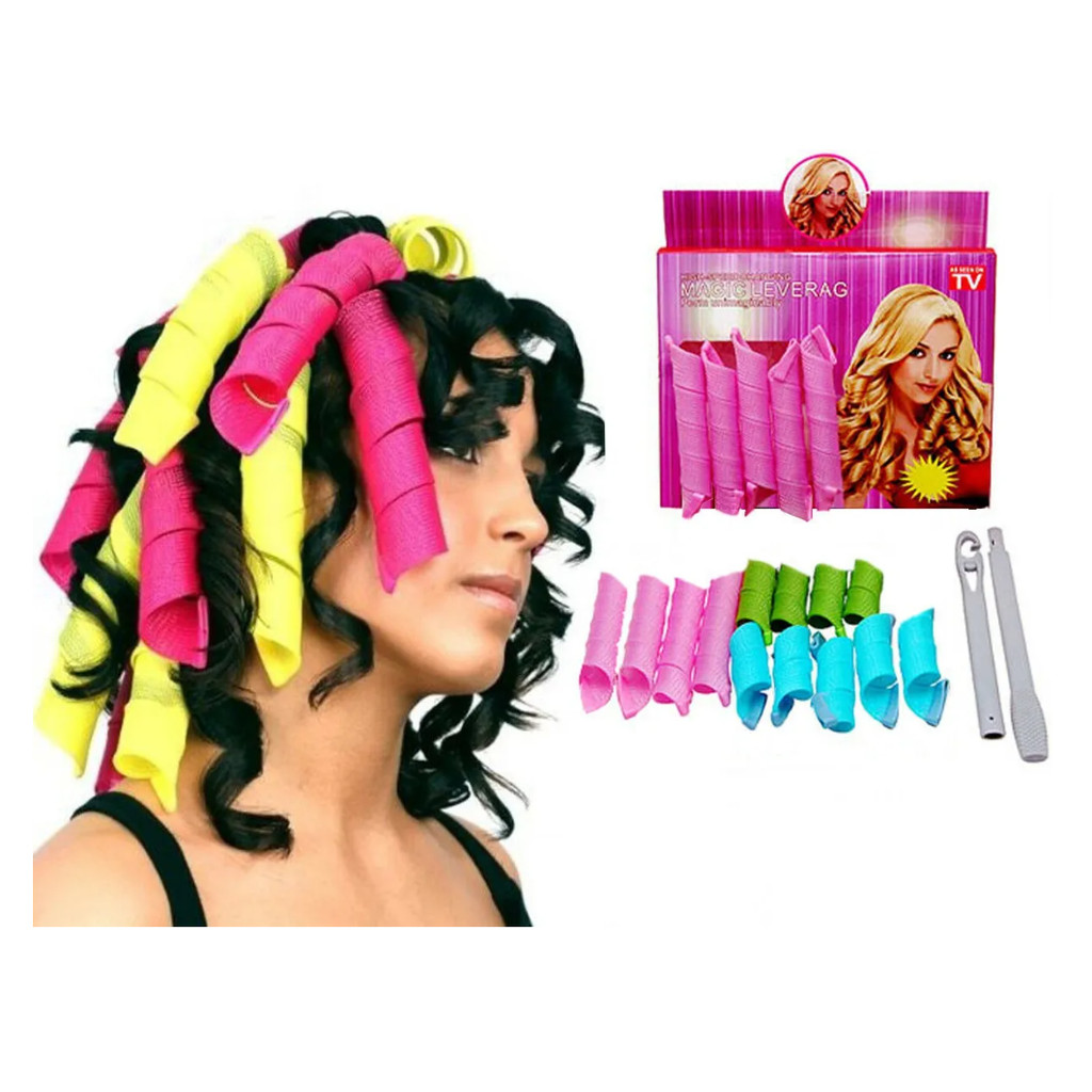 Formador Modelador De Cachos Bobs Magic Leverag 18 Rolinhos em Oferta na Shopee