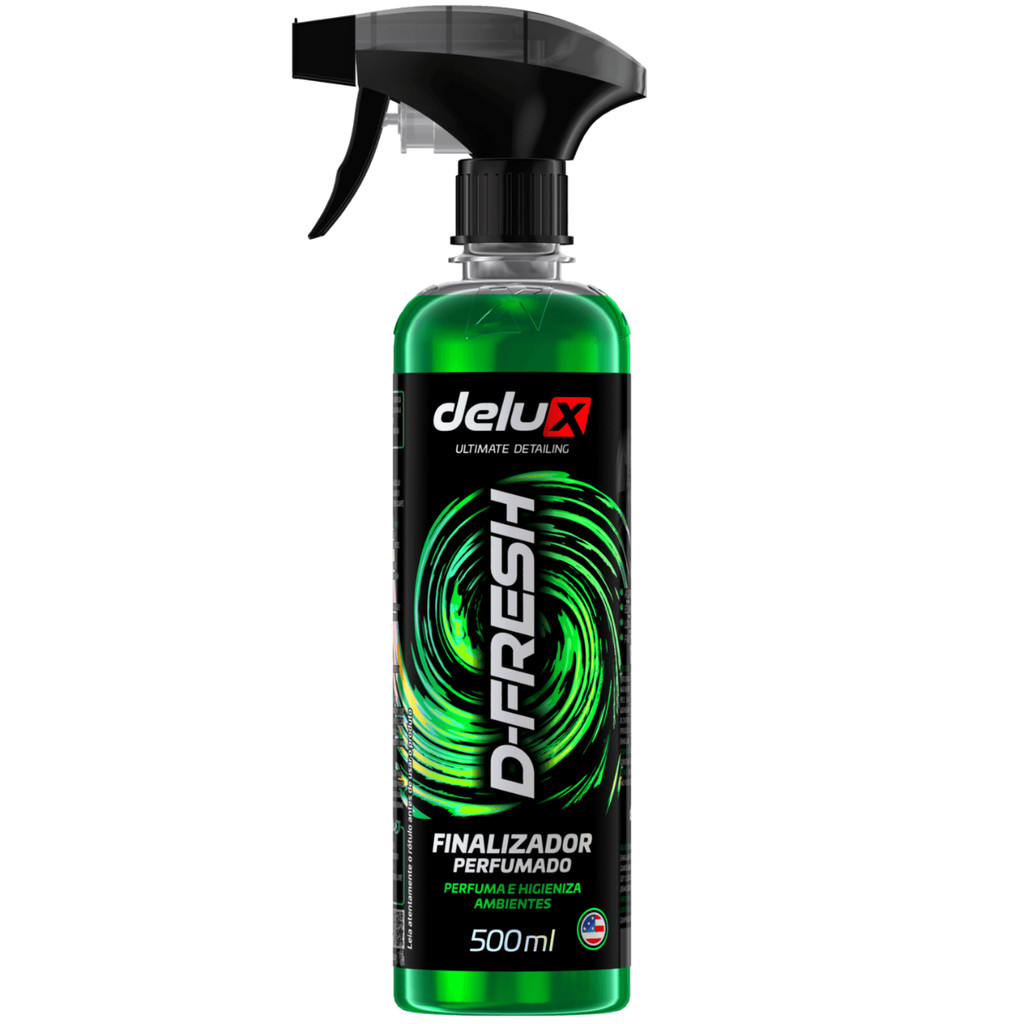 Delux D-Fresh Limpador Automotivo 500ml Multiuso c/ Fragrância Limpa Painéis, Plásticos e Estofados