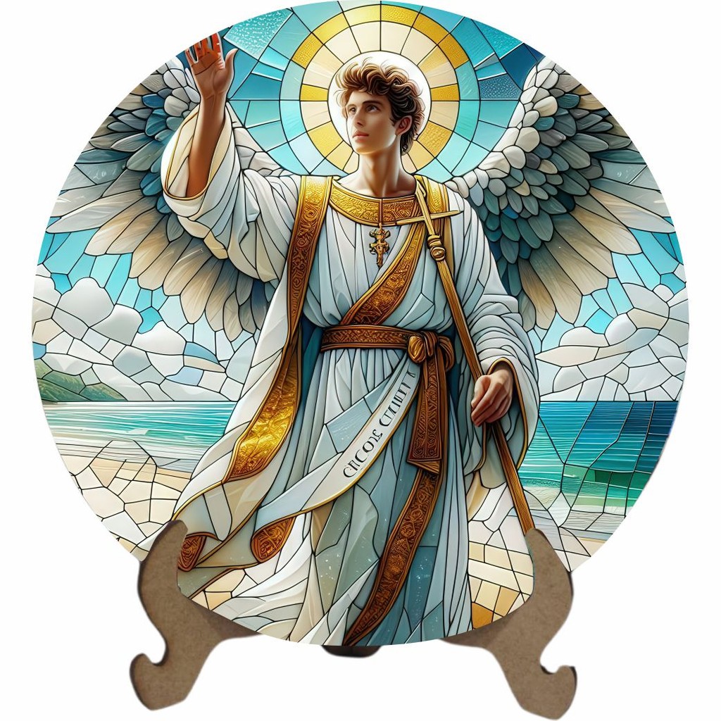 Mandala Anjo Ismael - Arte Estilo Vitral