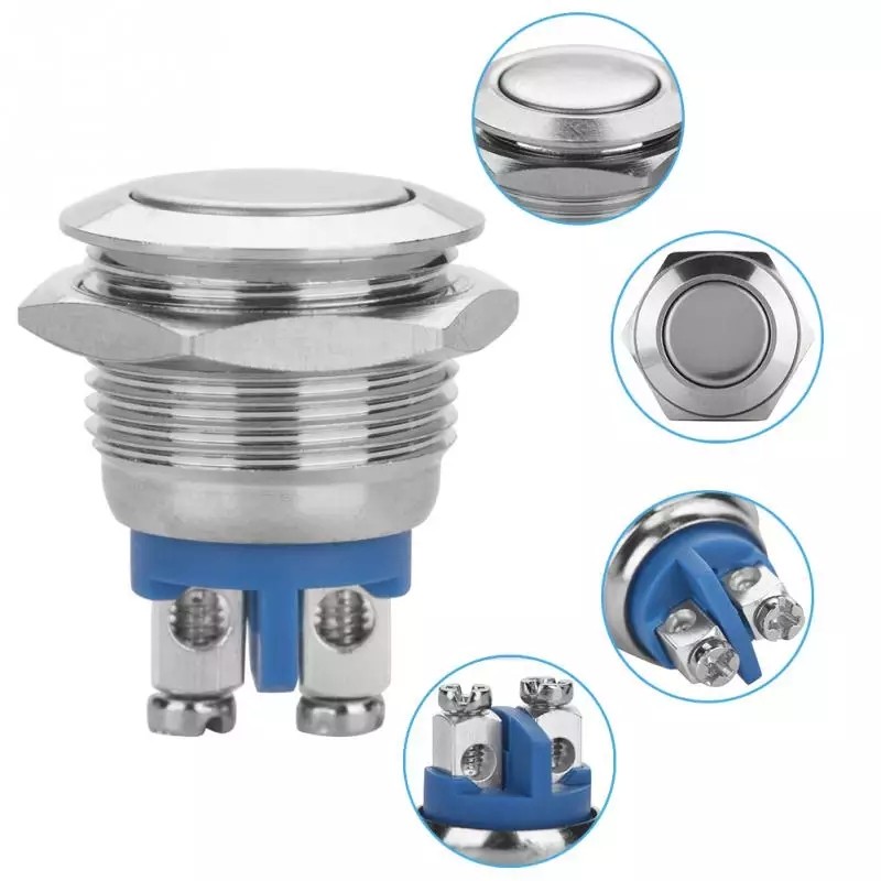 Botão Pulso Start 16mm Push Button Normal Aberto Até 250v