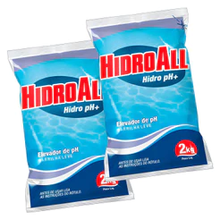 Kit 2 Elevador de pH Hidroall Barrilha Hidro pH+ Para Piscinas 4kg