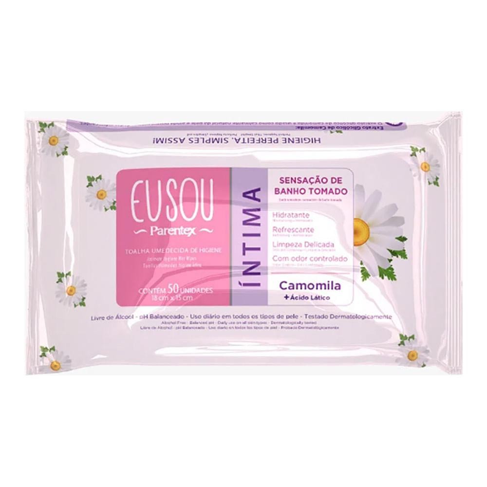 Toalhas Umedecidas Eu Sou Parentex Intima 50un em Oferta na Shopee