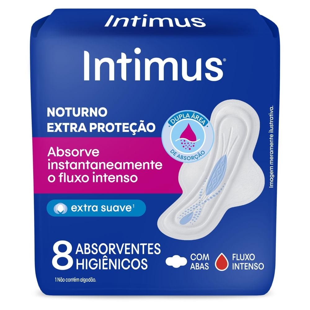 Absorvente Intimus Noturno Extra Proteção Suave 8 Un - Health