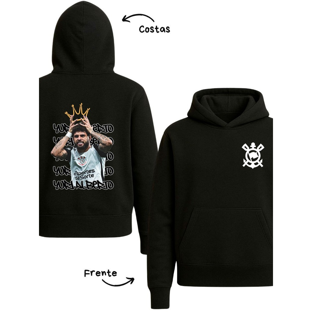 Blusa De Frio Corinthians Yuri Alberto Agasalho Timão Yuri Alberto Adulto Unissex