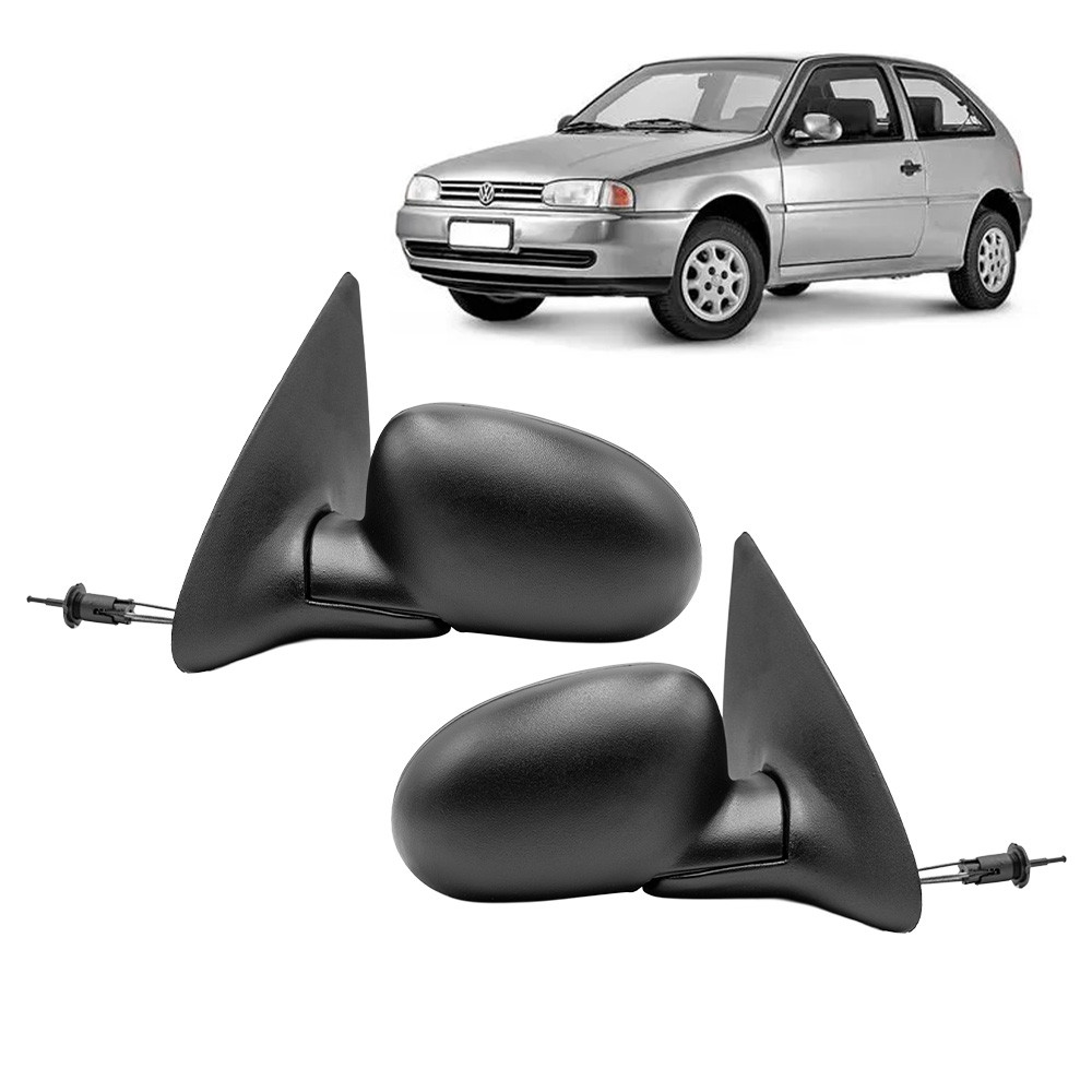 Par Retrovisor Gol G2 Bola 95 96 97 98 99 Preto 2p C/ Controle