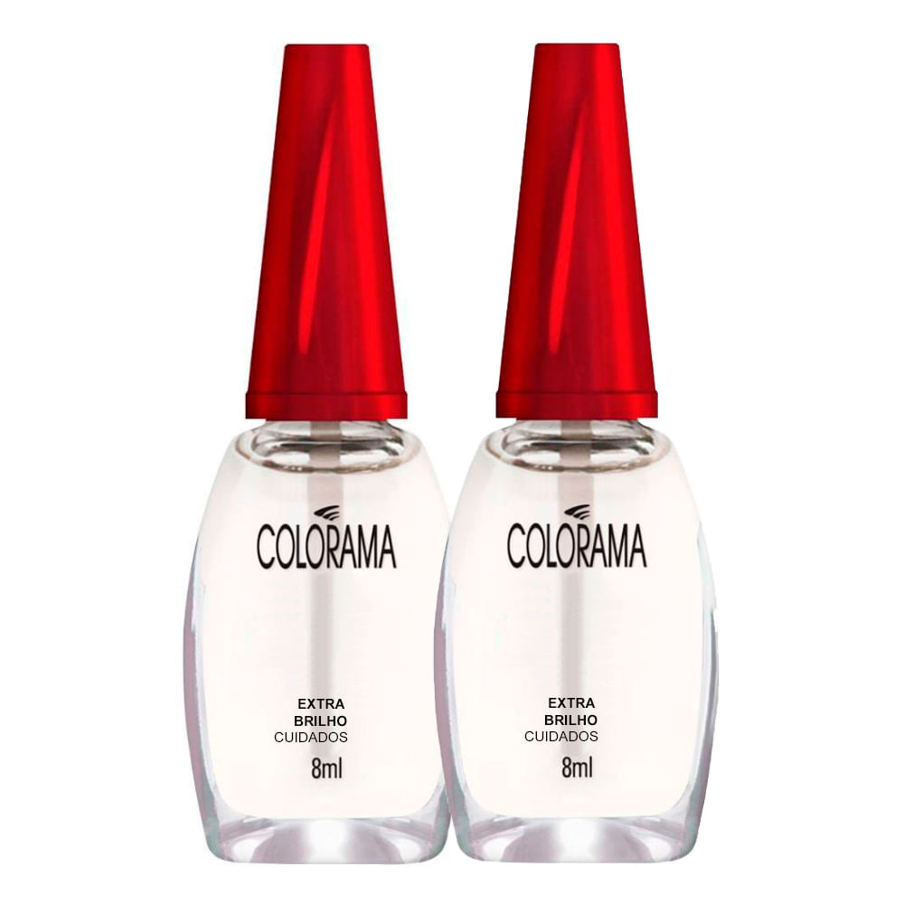 Kit 2 Esmalte Colorama Cuidados Extra Brilho com 8ml - Beauty