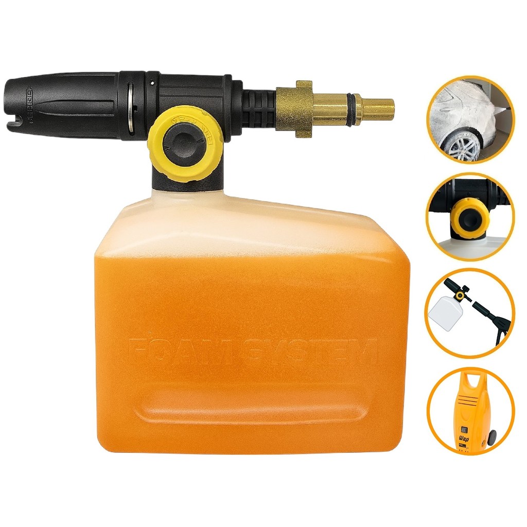 Canhão Espuma Snow Foam Difusor Aplicador Detergente Espuma Wap Mini Plus Lavadora Pressão