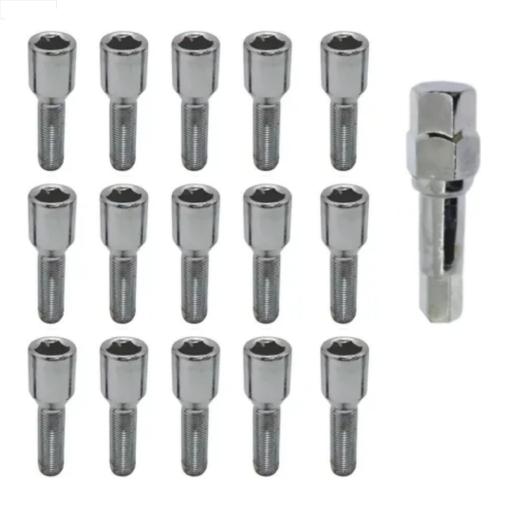 16 Parafuso Allen Lob Roda Esportiva Gm Vw Renault M12x1,5
