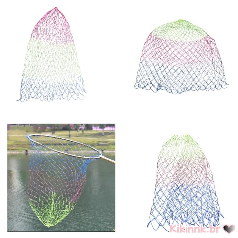 Nylon Pesca Losango Malhas Buraco Dobrável Landing Dip Net em Oferta na Shopee