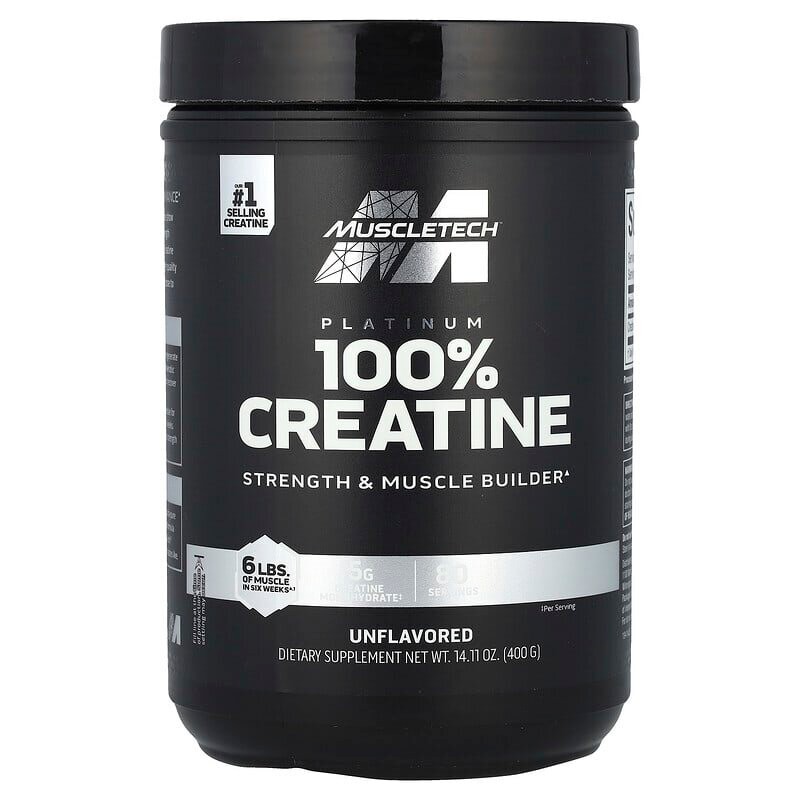 100% Creatine Platinum Creatina (400G) - Muscletech