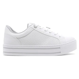 Tênis Casual Feminino Básico Branco Original Via Marte em Oferta na Shopee