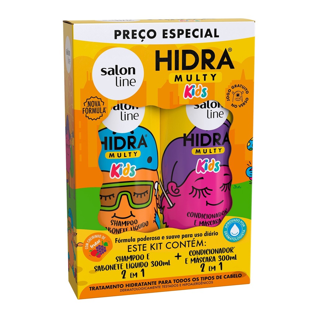Kit Shampoo + Condicionador Hidra Multy Kids Salon Line 300ml - Mom & Baby