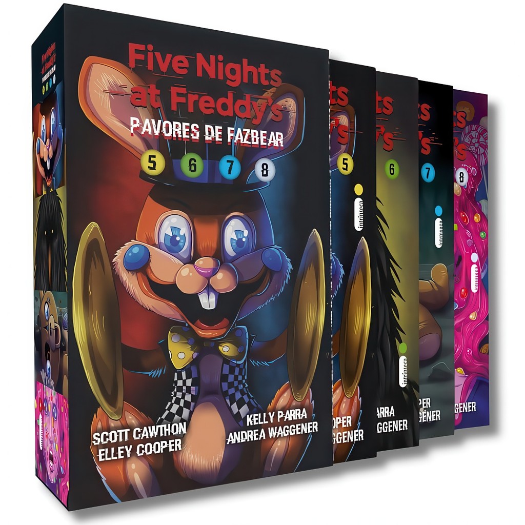 Box Pavores de Fazbear Five Nights at Freddy’s - Vol. 5 a 8 - Scott Cawthon, Elley Cooper e outros | Editora Intrínseca