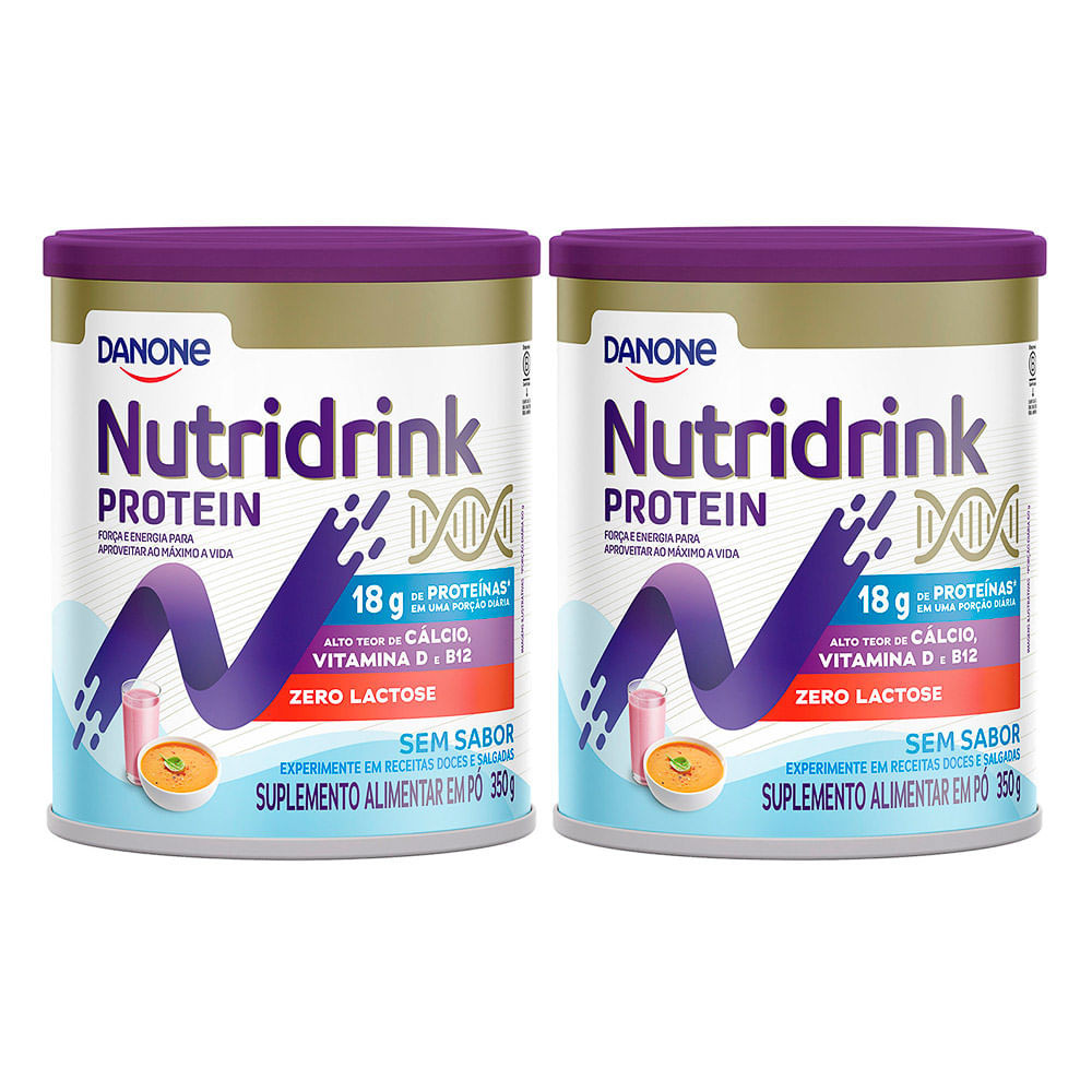 Kit 2 Nutridrink Protein Sem Sabor Zero Lactose 350g - Health