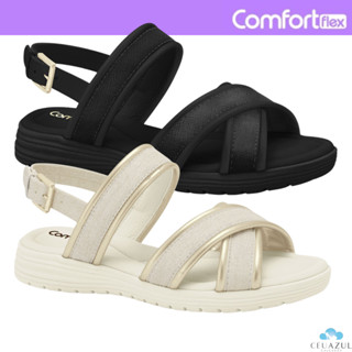 Sandália Feminina Comfortflex Tiras Cruzadas em X Confortável em Oferta na Shopee