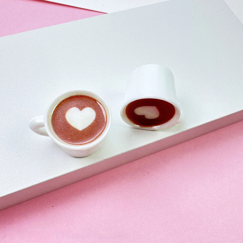 10 Pçs Mini Xícaras De Café Em Miniatura Resina Encantos Engraçado Bonito Bebida Diy Artesanato Pingente Para Brinco Cha