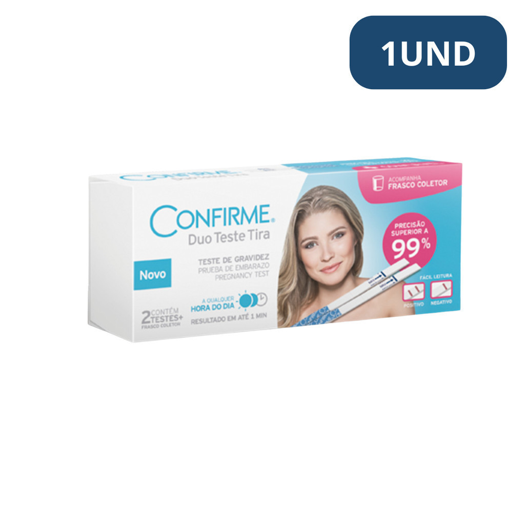Teste De Gravidez Confirme Duo Teste Tira 2 Unidades